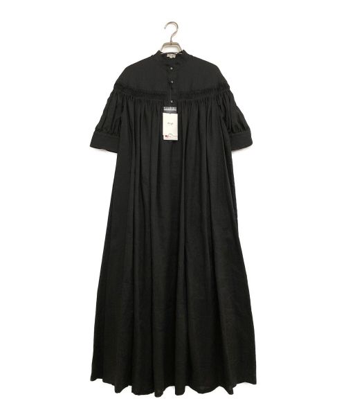 SCYE（サイ）SCYE (サイ) 別注 リネン ピンタックワンピース ブラック サイズ:38 未使用品の古着・服飾アイテム