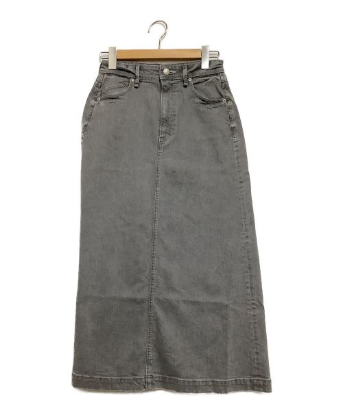 YANUK（ヤヌーク）YANUK (ヤヌーク) ロングAラインデニムスカート グレー サイズ:Sの古着・服飾アイテム