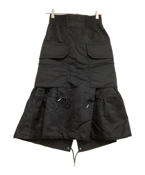 sacai（サカイ）sacai (サカイ) ナイロンスカート ブラック サイズ:０の古着・服飾アイテム