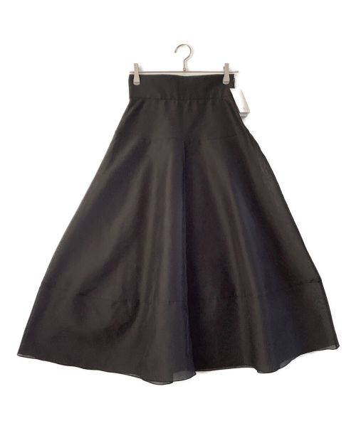 IENA（イエナ）IENA (イエナ) スパンオーガンジーフレアスカート ブラック サイズ:36 未使用品の古着・服飾アイテム