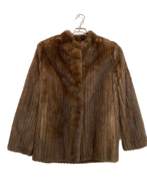 SAGA MINK（サガミンク）SAGA MINK (サガミンク) フェイクファーコート ブラウン サイズ:Mの古着・服飾アイテム