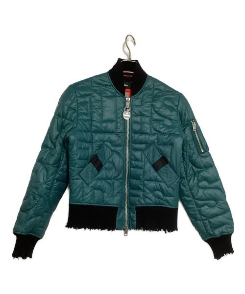 DIESEL（ディーゼル）DIESEL (ディーゼル) 中綿ジャケット エメラルドグリーン サイズ:Sの古着・服飾アイテム