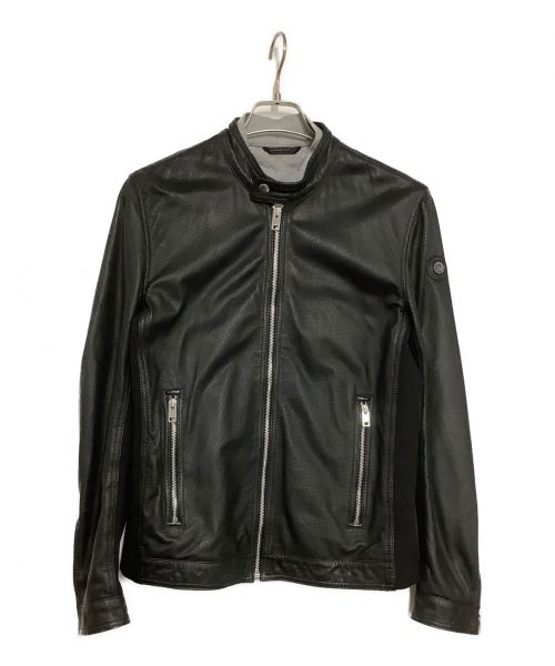 DIESEL（ディーゼル）DIESEL (ディーゼル) 切替レザージャケット ブラック サイズ:Sの古着・服飾アイテム
