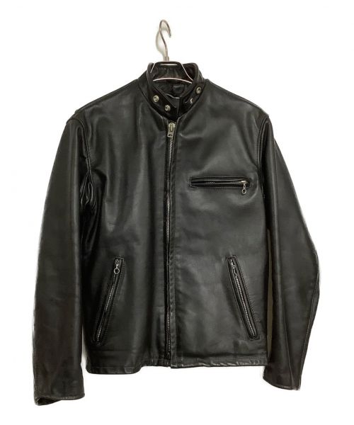 Schott（ショット）Schott (ショット) シングルライダースジャケット ブラック サイズ:38の古着・服飾アイテム