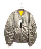 DIESEL（ディーゼル）の古着「MA-1ジャケット」｜ライトグレー