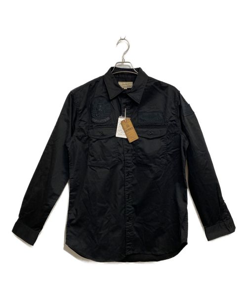 AVIREX（アヴィレックス）AVIREX (アヴィレックス) パッチドットミリタリーシャツ ブラック サイズ:XL 未使用品の古着・服飾アイテム