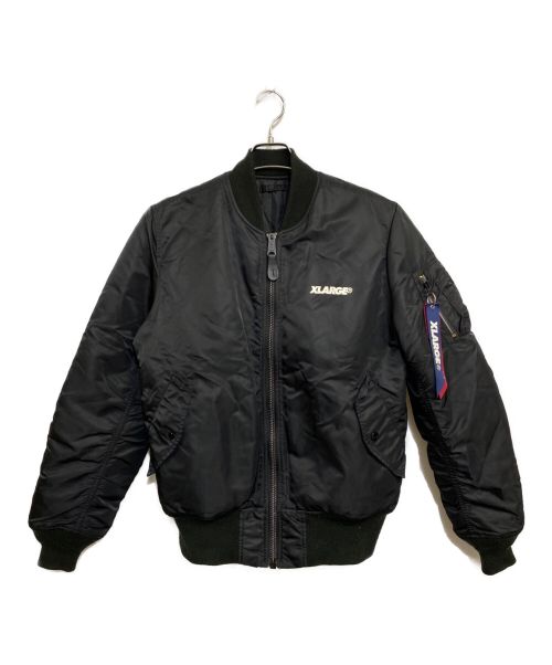 ALPHA（アルファ）ALPHA (アルファ) X-LARGE (エクストララージ) MA-1ジャケット ブラック サイズ:US Lの古着・服飾アイテム