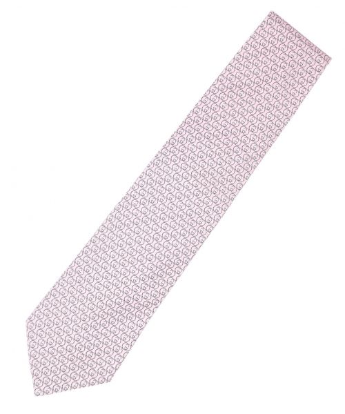 GUCCI（グッチ）GUCCI (グッチ) ネクタイ インターロッキングG ピンク×ブラック ピンク サイズ:9.5cm 未使用品の古着・服飾アイテム