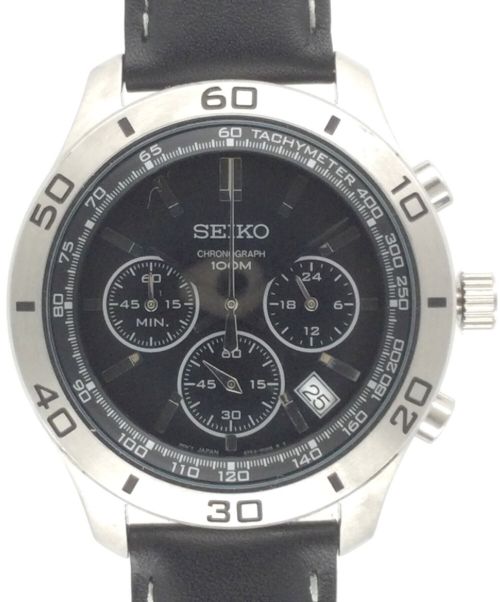 SEIKO（セイコー）SEIKO (セイコー) クロノグラフ腕時計 SSB049P2 ブラックの古着・服飾アイテム