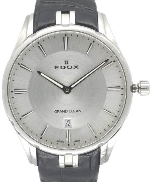 EDOX（エドックス）EDOX (エドックス) グランドオーシャン スリムライン 腕時計 56002 シルバーの古着・服飾アイテム