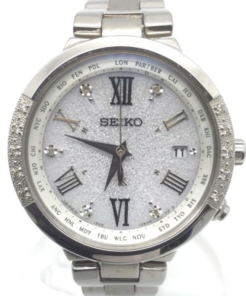 SEIKO（セイコー）SEIKO (セイコー) LUKIA ソーラー電波腕時計 1B25-0AX0 シルバーの古着・服飾アイテム