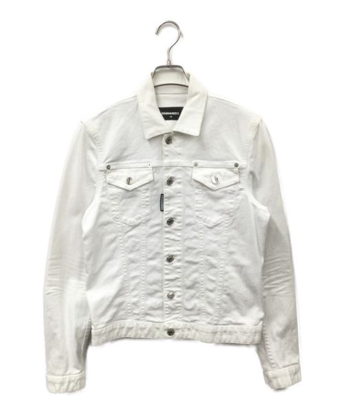 DSQUARED2（ディースクエアード）DSQUARED2 (ディースクエアード) デニムジャケット ホワイト サイズ:44の古着・服飾アイテム