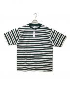 FORK&SPOONフォーク＆スプーン）の古着「Club Stripe T-shirts」｜ホワイト×グリーン×ブルー