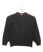 SUPREMEシュプリーム）の古着「Tonal Checkerboard Small Box Sweater」｜ブラック