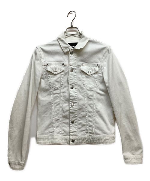 DSQUARED2（ディースクエアード）DSQUARED2 (ディースクエアード) デニムジャケット ホワイト サイズ:46の古着・服飾アイテム
