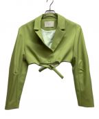eimy istoireエイミーイストワール）の古着「カラーデザインショートジャケット」｜黄緑