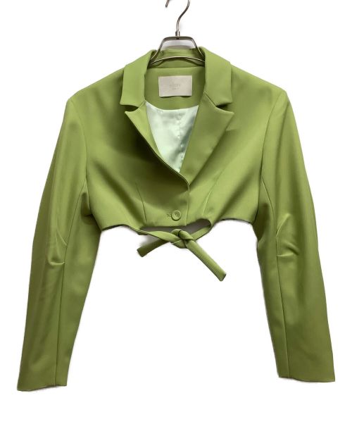 eimy istoire（エイミーイストワール）eimy istoire (エイミーイストワール) カラーデザインショートジャケット 黄緑 サイズ:Fの古着・服飾アイテム