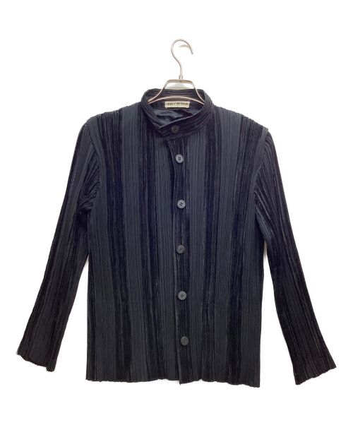 ISSEY MIYAKE（イッセイミヤケ）ISSEY MIYAKE (イッセイミヤケ) プリーツシャツ ブラック サイズ:タグ切れ有の古着・服飾アイテム