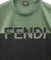 FENDI (フェンディ) クルーネックカットソー グリーン×ブラック サイズ:L：24800円