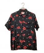 Aloha Blossomアロハブロッサム）の古着「アロハシャツ」｜ブラック×レッド