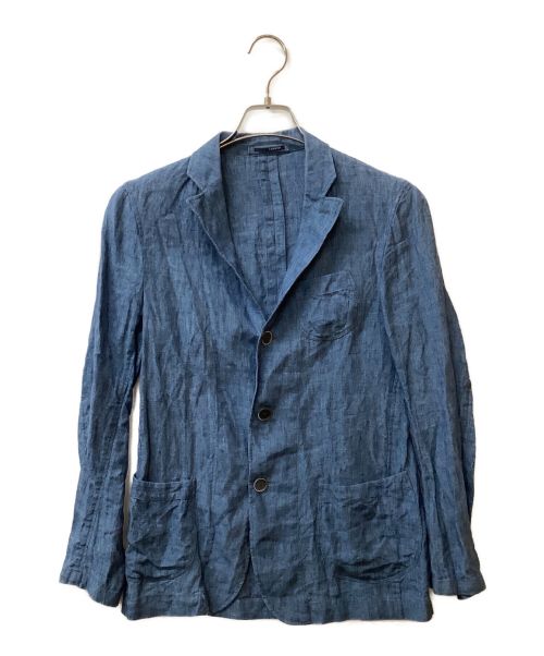 LARDINI（ラルディーニ）LARDINI (ラルディーニ) 3Bリネンテーラードジャケット ブルー サイズ:44の古着・服飾アイテム