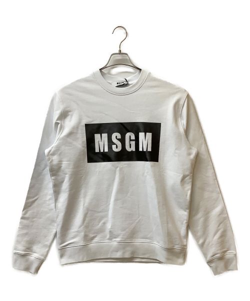 MSGM（エムエスジーエム）MSGM (エムエスジーエム) ロゴスウェット ホワイト サイズ:Lの古着・服飾アイテム