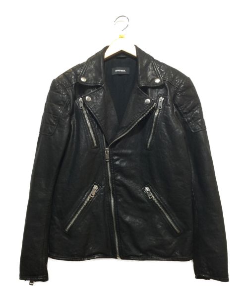 DIESEL（ディーゼル）DIESEL (ディーゼル) ライダースジャケット ブラック サイズ:Sの古着・服飾アイテム