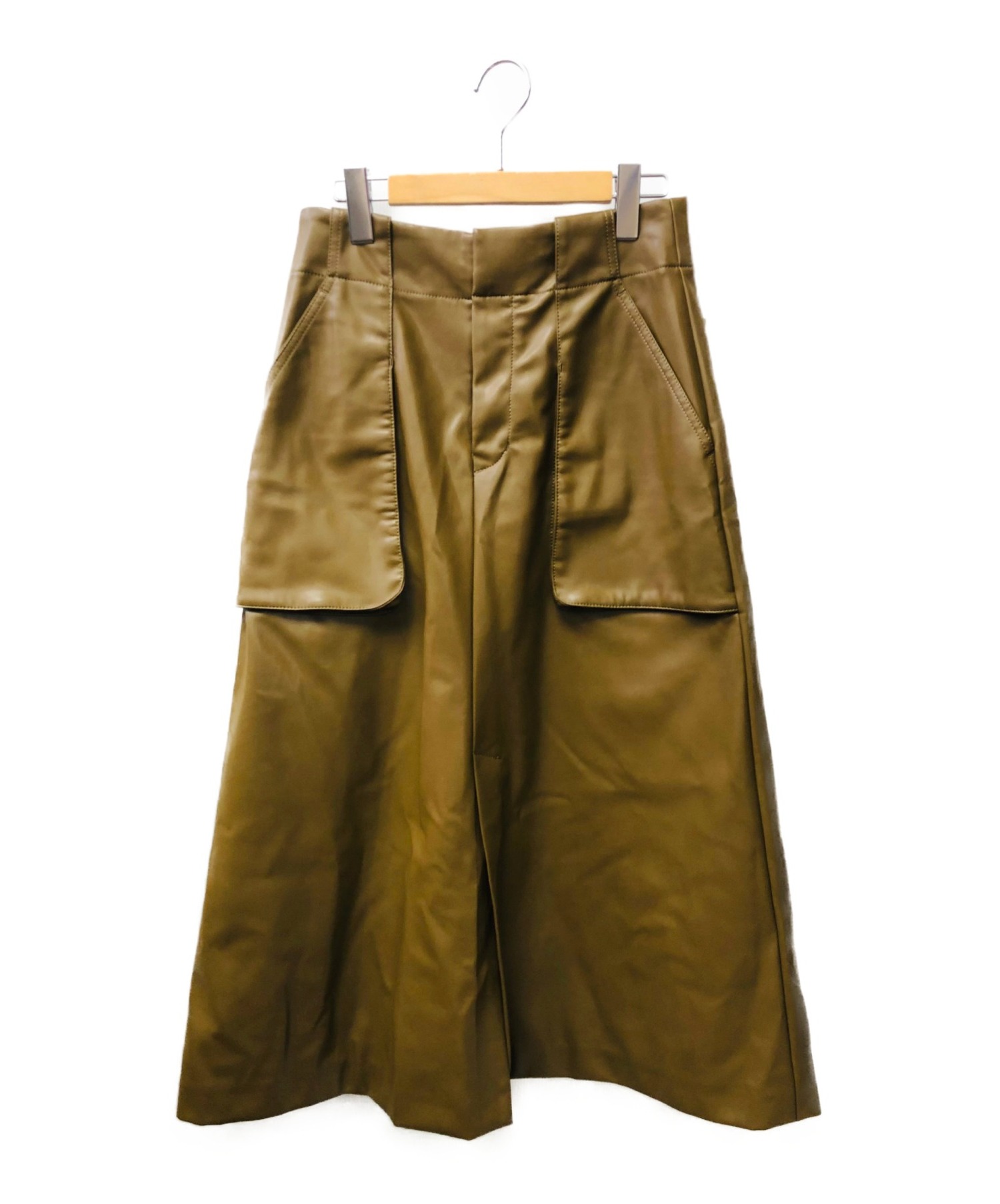 中古 古着通販 Vermeil Par Iena ヴェルメイユ パー イエナ フェイクレザーアウトポケットスカート ブラウン サイズ 40 ブランド 古着通販 トレファク公式 Trefac Fashion