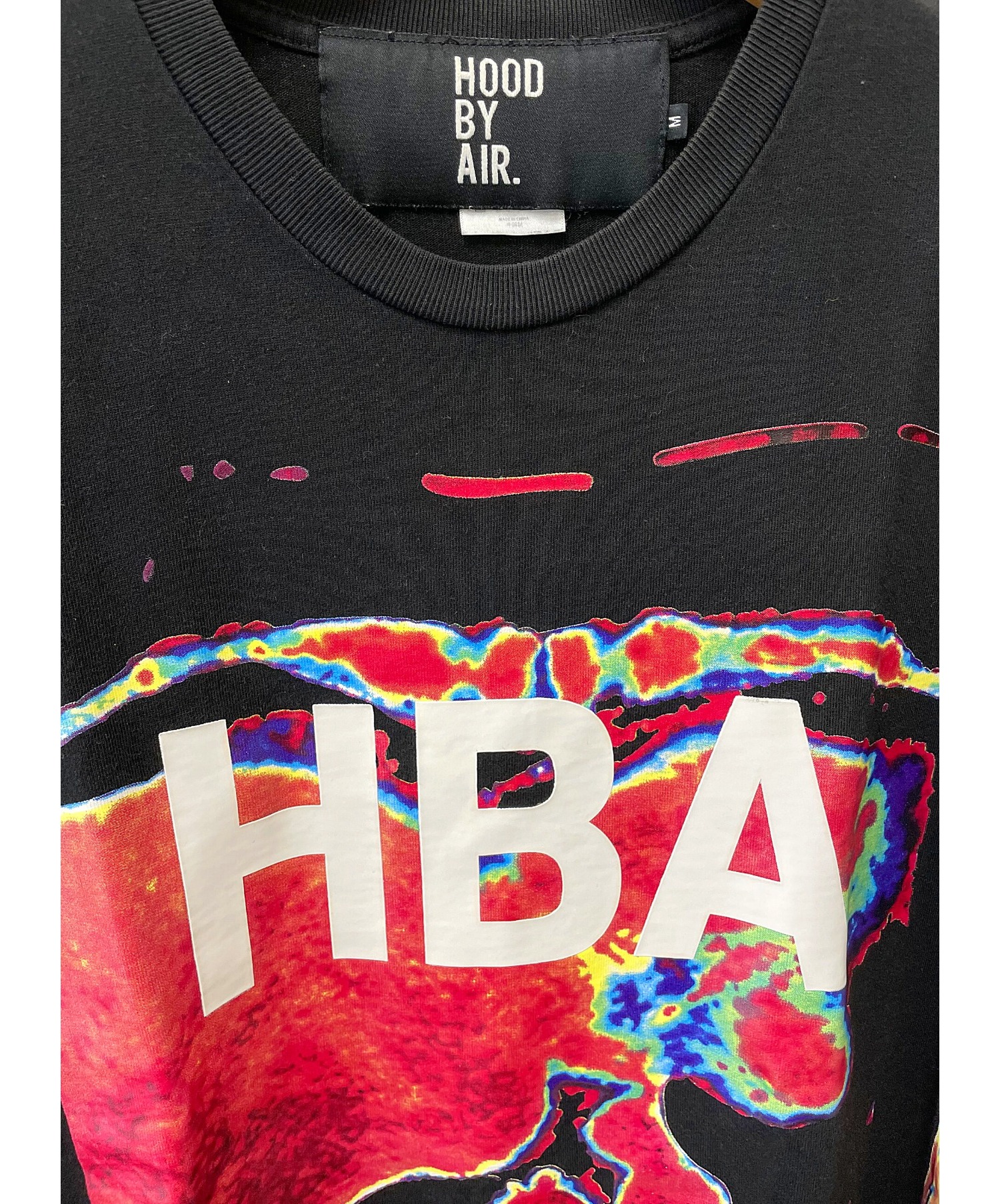 Hood By Air (フッドバイエアー) ブラックモニタースリーブTシャツ ブラック サイズ:M