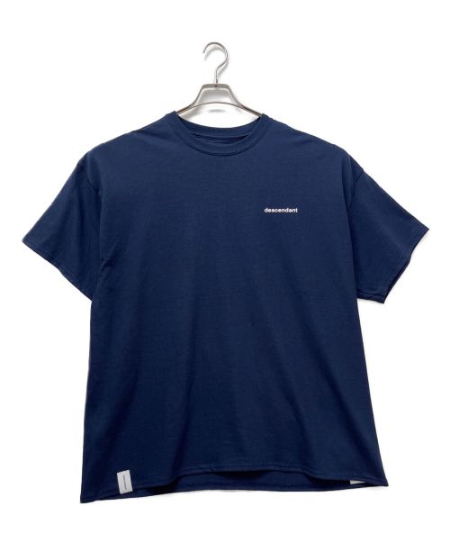 DESCENDANT（ディセンダント）DESCENDANT (ディセンダント) ロゴプリントTシャツ ネイビー サイズ:4の古着・服飾アイテム