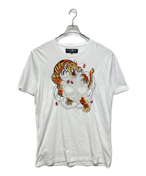 HYDROGEN（ハイドロゲン）HYDROGEN (ハイドロゲン) HORIOKAMI 刺繍Tシャツ ホワイト サイズ:XXLの古着・服飾アイテム