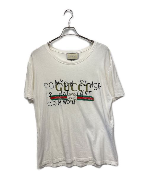GUCCI（グッチ）GUCCI (グッチ) プリントTシャツ ホワイト サイズ: Lの古着・服飾アイテム