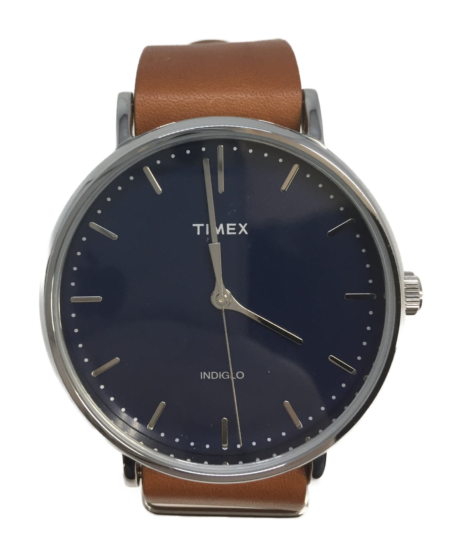 中古 古着通販 Timex タイメックス 腕時計 ネイビー ウィークエンダー Tw2p クォーツ レザー ブランド 古着通販 トレファク公式 Trefac Fashion