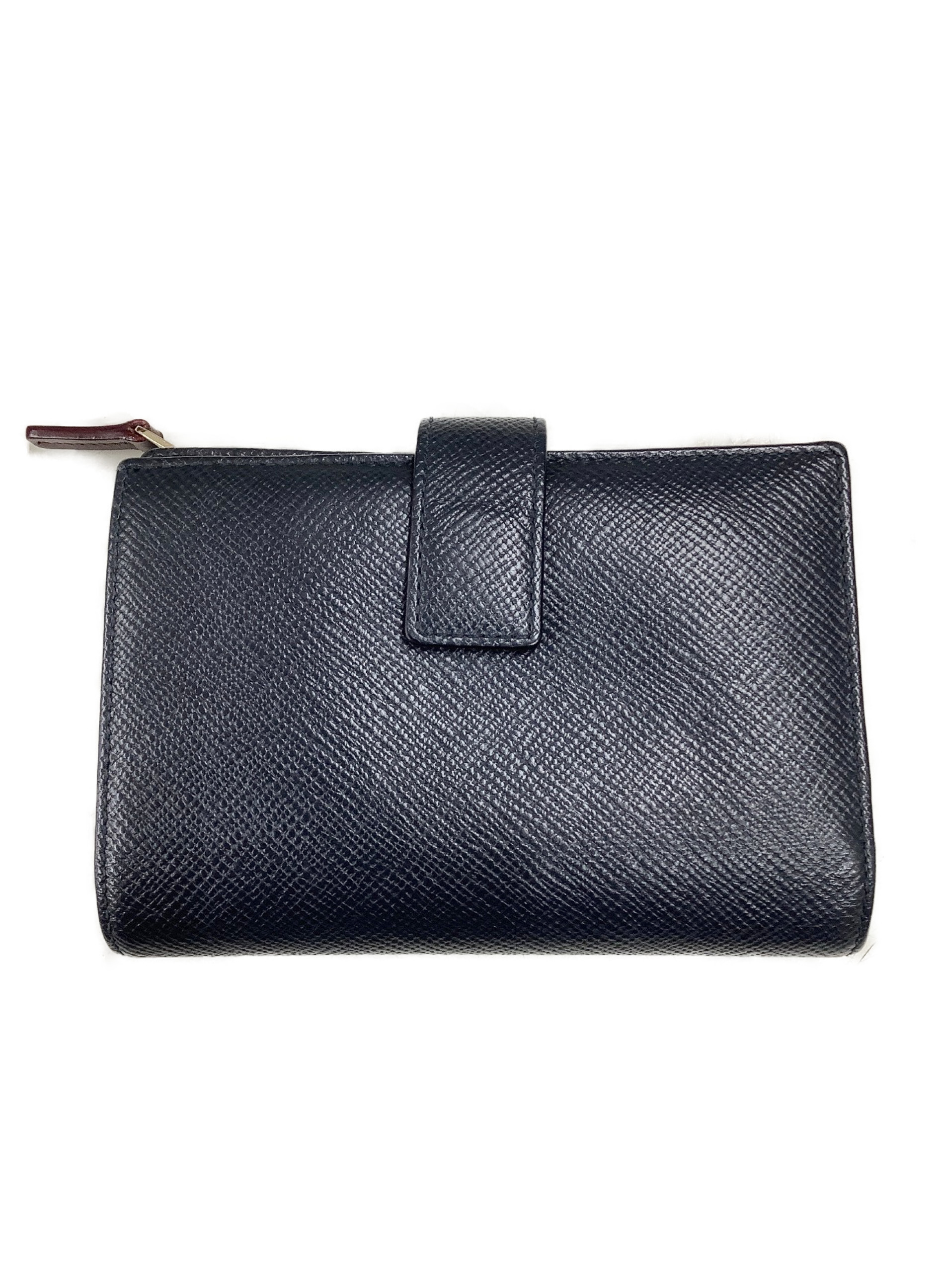 中古 古着通販 Smythson スマイソン 2つ折り財布 ブラック ブランド 古着通販 トレファク公式 Trefac Fashion