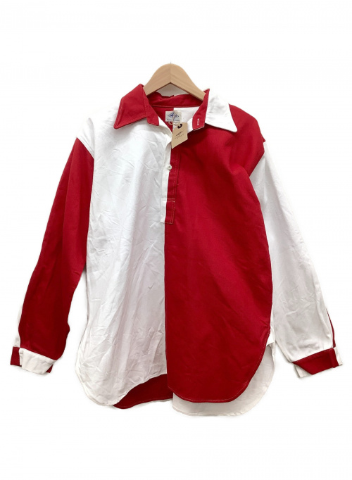 UMBRO（アンブロ）UMBRO (アンブロ) プルオーバーシャツ ホワイト×レッド サイズ:Mの古着・服飾アイテム