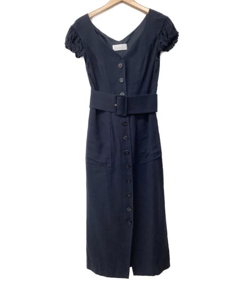 Mame Kurogouchi（マメクロゴウチ）mame kurogouchi (マメクロゴウチ) SilkCotton I‐Line Dress ネイビー サイズ:Sの古着・服飾アイテム