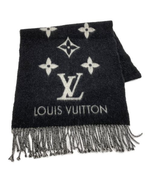 LOUIS VUITTON（ルイ ヴィトン）LOUIS VUITTON (ルイ ヴィトン) エシャルプ・レイキャビック スタッディ－ ブラック×グレーの古着・服飾アイテム