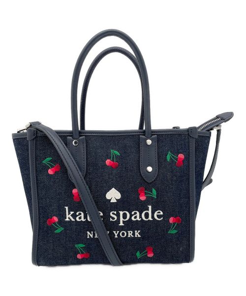 Kate Spade（ケイトスペード）Kate Spade (ケイトスペード) 2WAYトートバッグ インディゴの古着・服飾アイテム
