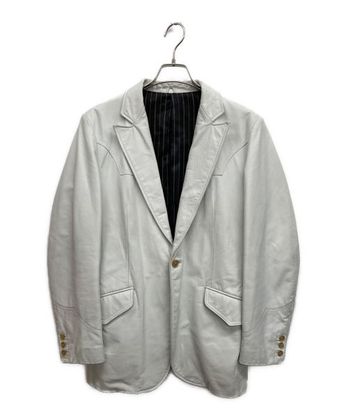 TORNADO MART（トルネードマート）TORNADO MART (トルネードマート) レザーテーラードジャケット ホワイト サイズ:Lの古着・服飾アイテム