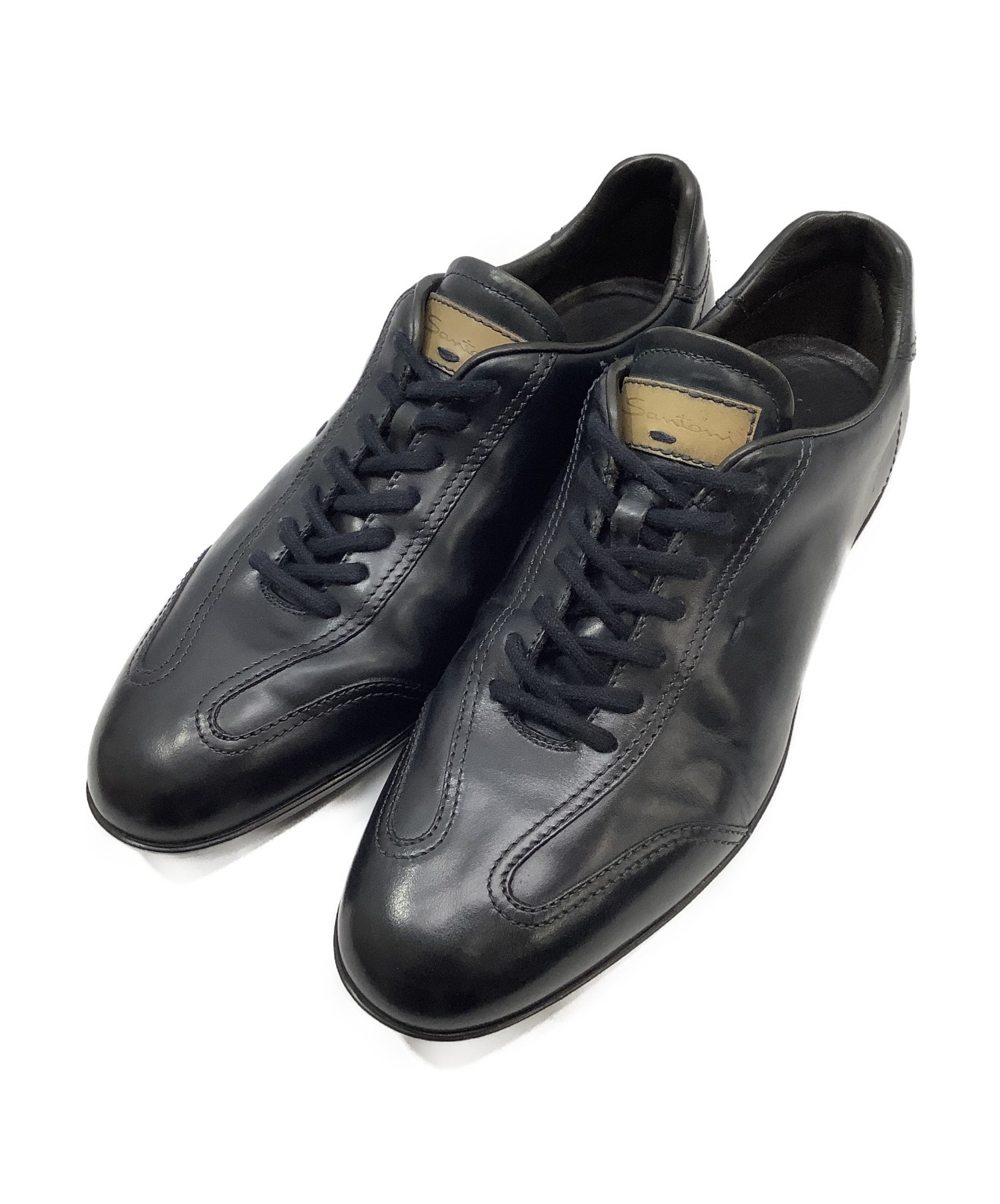 中古 古着通販 Santoni サントーニ レザースニーカー ネイビー サイズ 7 1 2 5a ブランド 古着通販 トレファク公式 Trefac Fashion