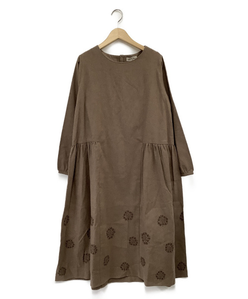 中古 古着通販 Samansa Mos2 サマンサモスモス Tc起毛刺しゅうワンピース ベージュ サイズ F 未使用品 ブランド 古着通販 トレファク公式 Trefac Fashion
