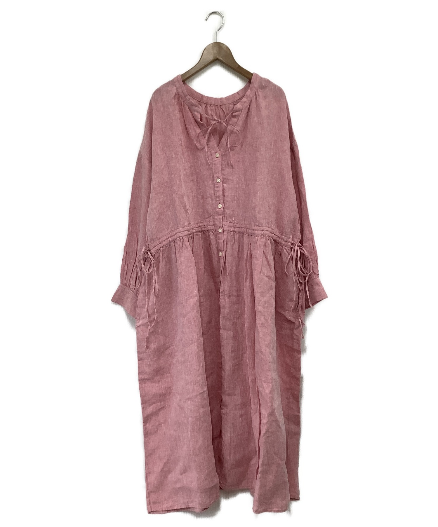 中古 古着通販 Samansa Mos2 サマンサモスモス リトアニアリネン前後着ワンピース ピンク サイズ F 未使用品 ブランド 古着通販 トレファク公式 Trefac Fashion