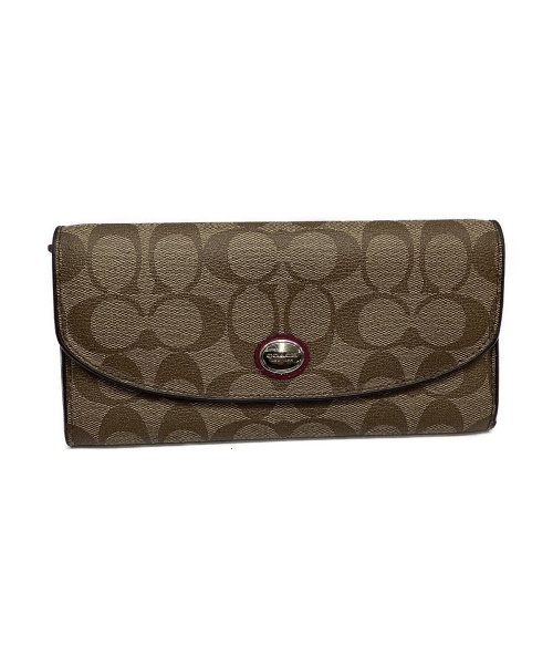 中古 古着通販 Coach コーチ 長財布 ブラウン F49154 ブランド 古着通販 トレファク公式 Trefac Fashion