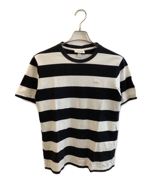 LACOSTE（ラコステ）LACOSTE (ラコステ) ボーダーTシャツ ホワイト×ブラック サイズ:Sの古着・服飾アイテム