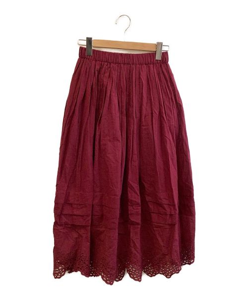 Samansa Mos2（サマンサモスモス）Samansa Mos2 (サマンサモスモス) 裾スカラップスカート レッド サイズ:Fの古着・服飾アイテム