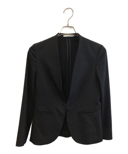 icB（アイシービー）icB (アイシービー) ノーカラージャケット ブラック サイズ:4の古着・服飾アイテム
