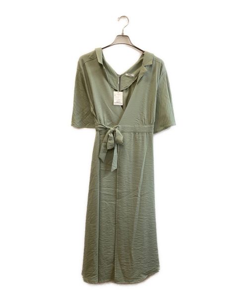 MURUA（ムルーア）MURUA (ムルーア) カシュクールオープンカラーワンピース グリーン サイズ:F 未使用品の古着・服飾アイテム