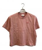 LACOSTE LIVEラコステライブ）の古着「ネームステッチボックスTシャツ」｜ピンク