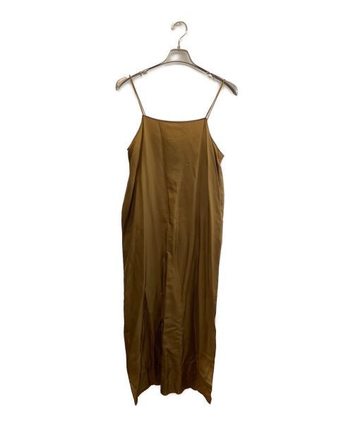 YLEVE（イレーヴ）YLEVE (イレーヴ) サテンキャミワンピース ブラウンの古着・服飾アイテム