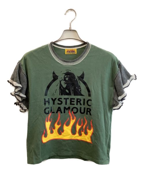 hysterics（ヒステリックス）hysterics (ヒステリックス) プリントTシャツ オリーブ サイズ:Fの古着・服飾アイテム
